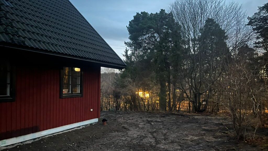 Dränering runt villa – Efter arbetet
