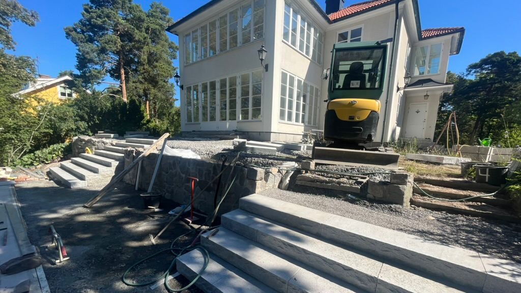 Anläggning av stentrappa